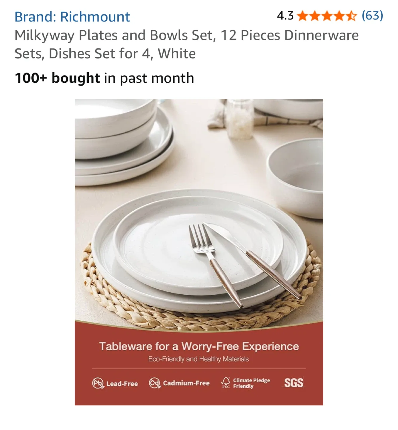 Richmount Milkyway 12-Piece Dinnerware Set image indicator(6)