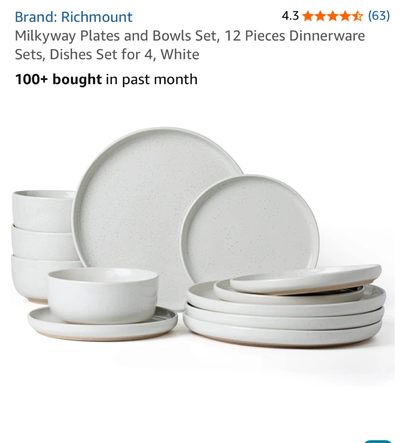 Richmount Milkyway 12-Piece Dinnerware Set