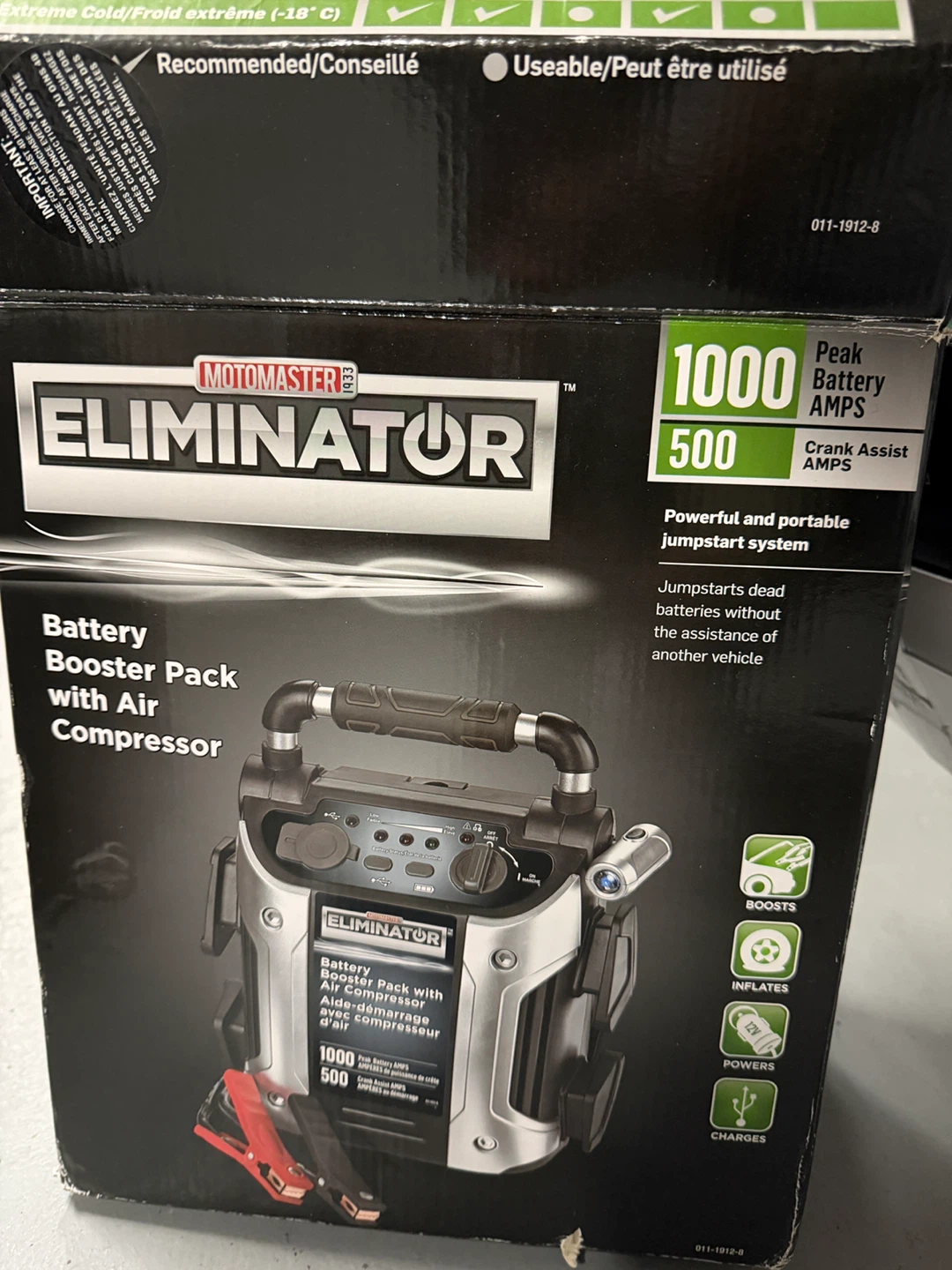 MotoMaster Eliminator Battery Booster Pack with Air Compressor
