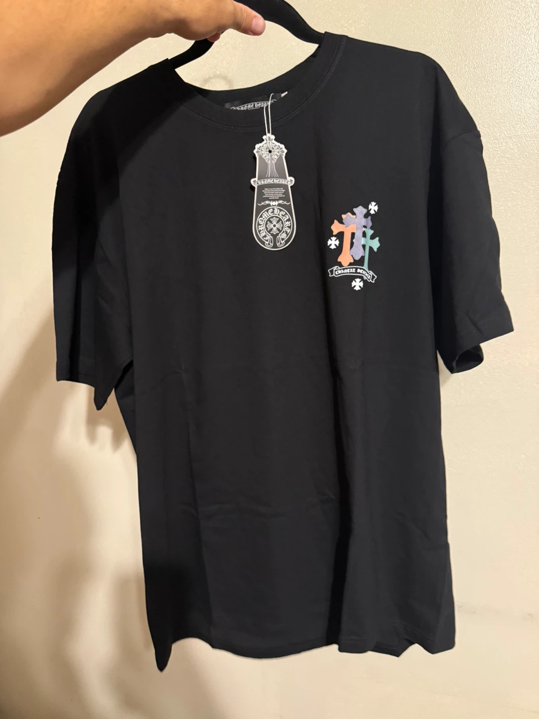 Chrome Hearts Black Flower T-Shirt - photo 2
