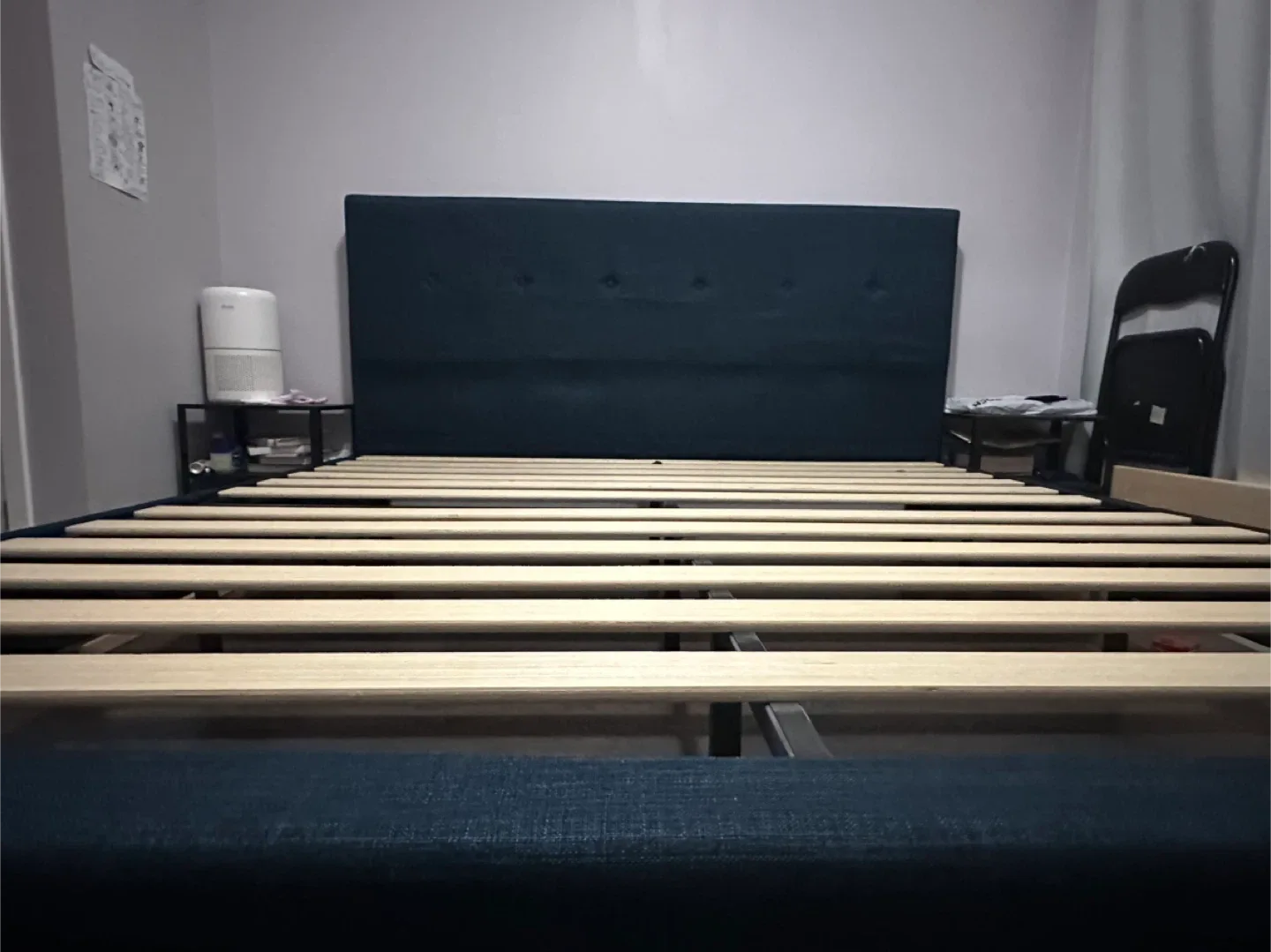 Upholstered Platform Bed Frame - Blue, Full Size image indicator(3)