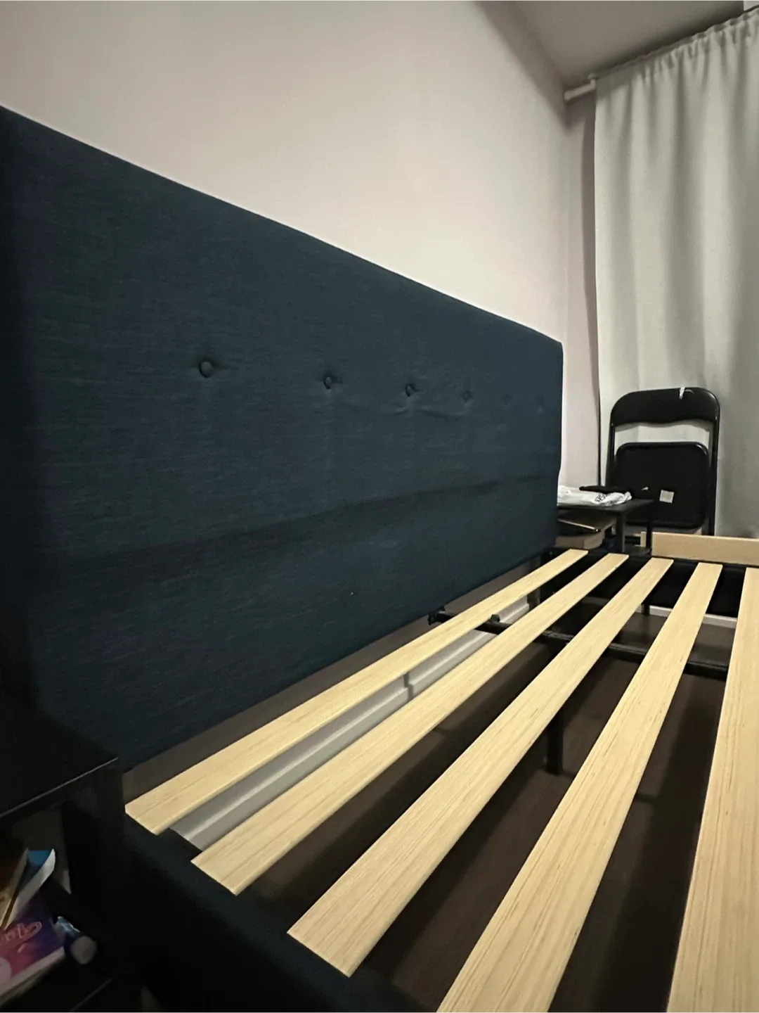 Upholstered Platform Bed Frame - Blue, Full Size image indicator(6)