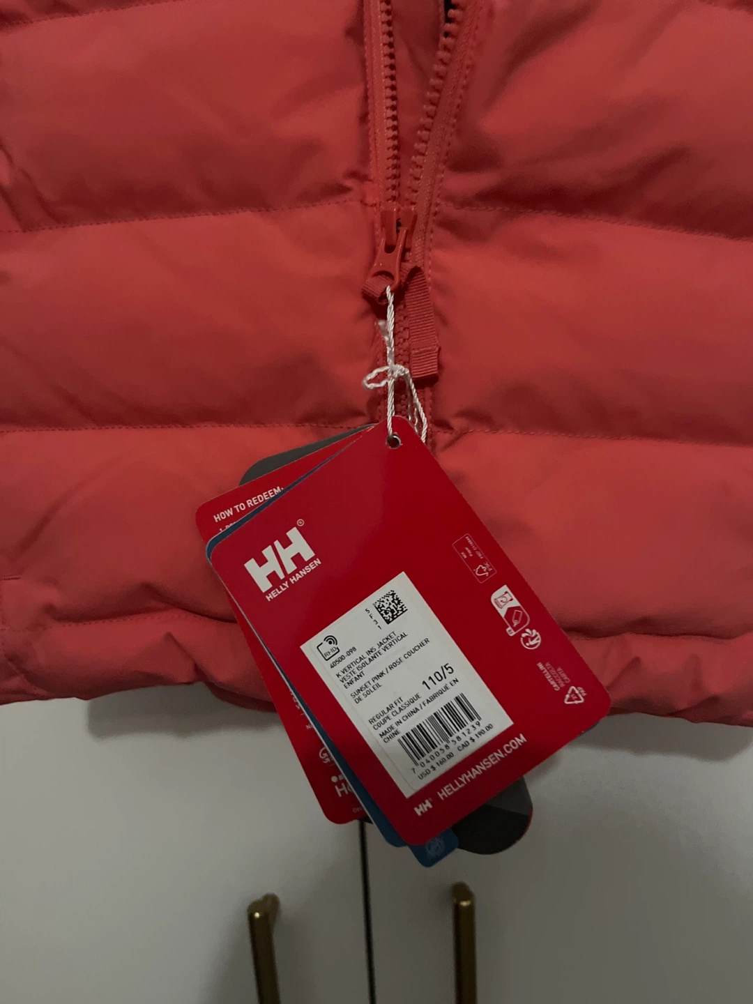 BRAND NEW CORAL Helly Hansen Kids Puffer Jacket - Size 110/5 - photo 2