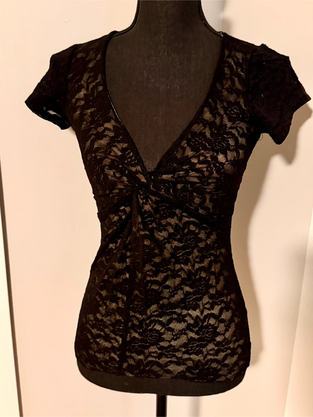 Cabi Black Lace Top - Size XS