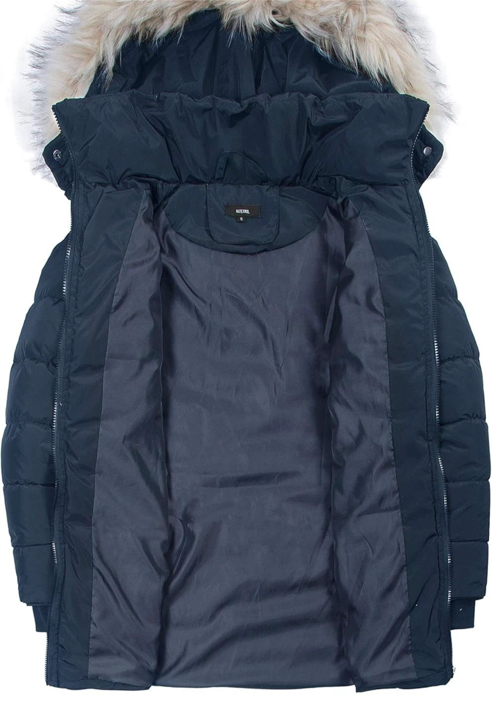 NEW! NUTEXROL XL Navy Blue Puffer Jacket Parka with Hood - photo 3