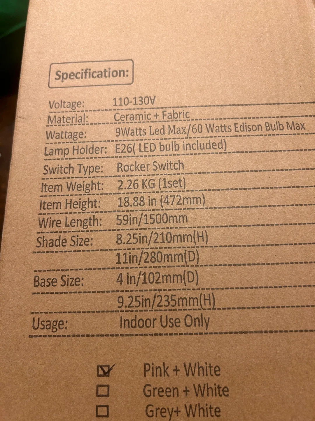 GyroVu Ceramic Table Lamp Set of 2, Pink image indicator(9)