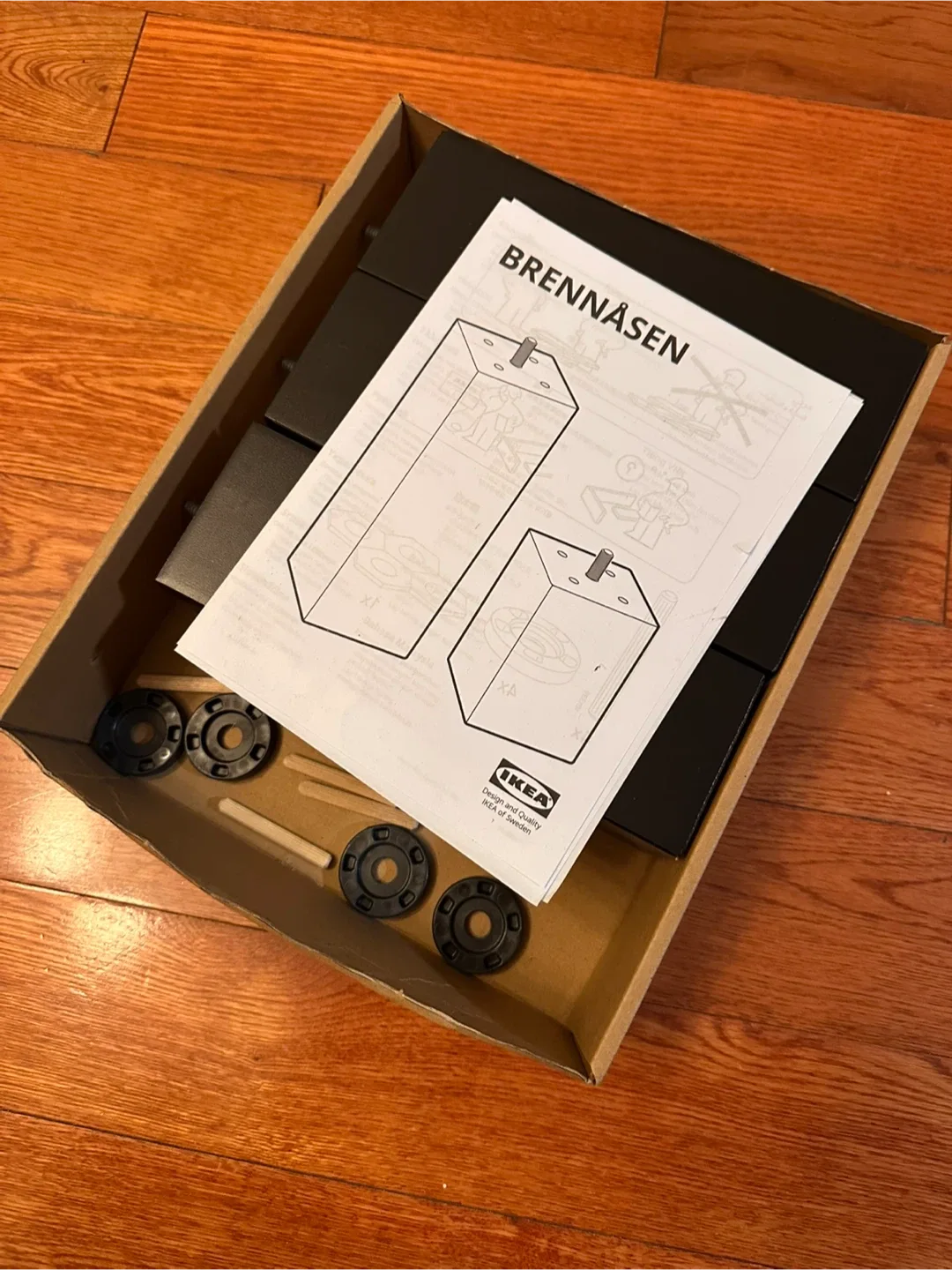 IKEA BRENNÄSEN Legs, Black - New in Box!