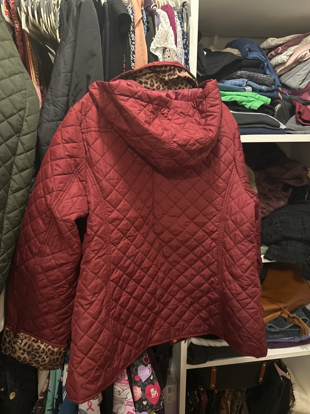 Charter Club Quilted Jacket - Burgundy - 2X image indicator(4)