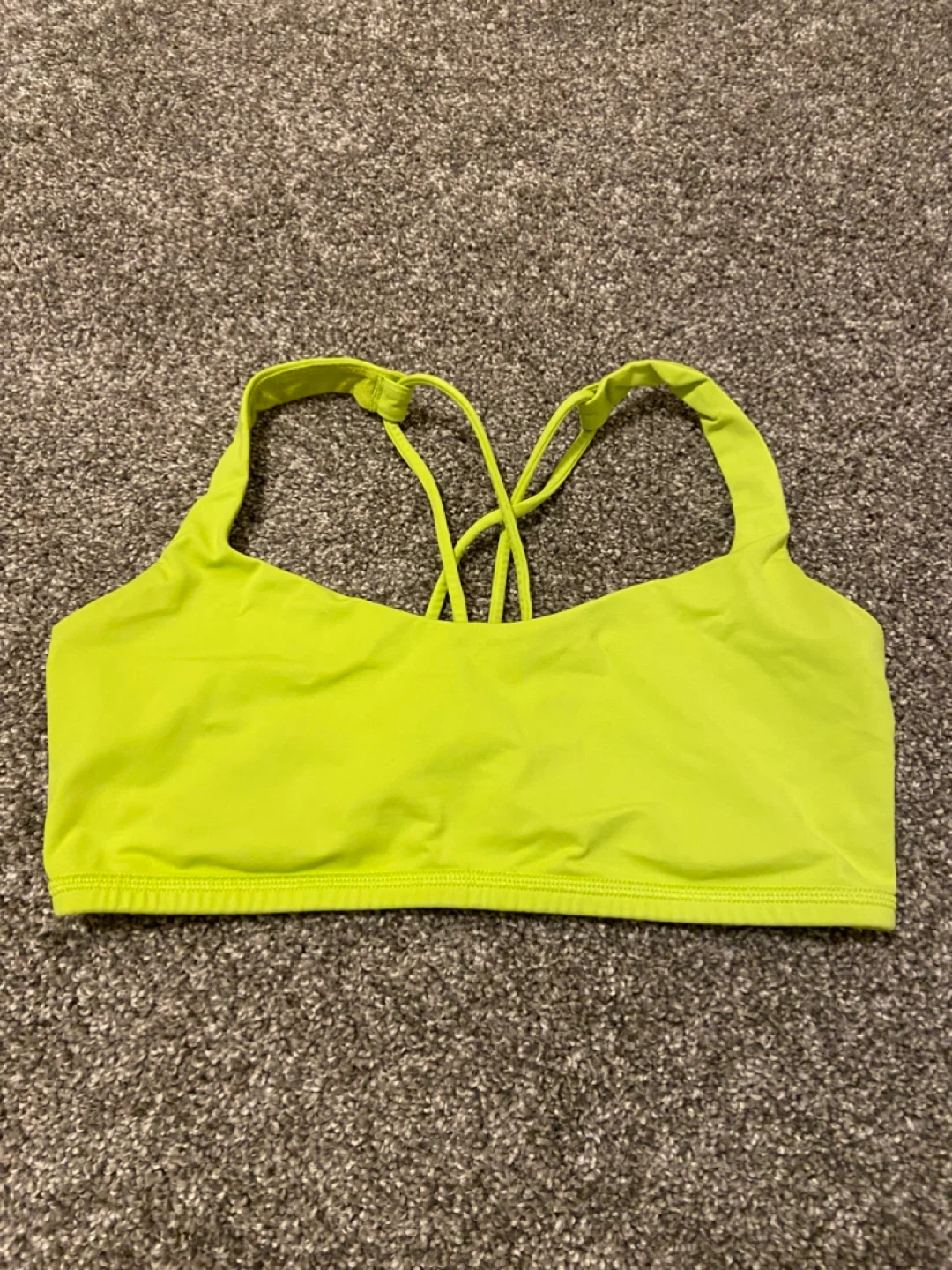 Lululemon Sports Bra, Size 8, Neon Yellow