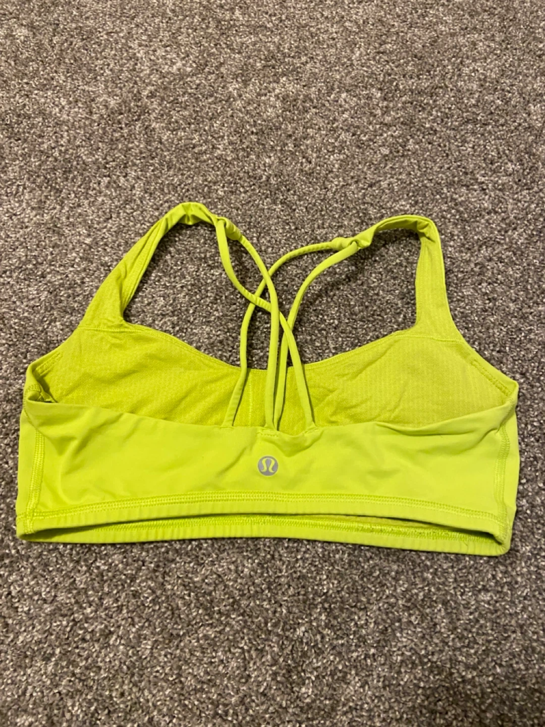 Lululemon Sports Bra, Size 8, Neon Yellow - photo 2