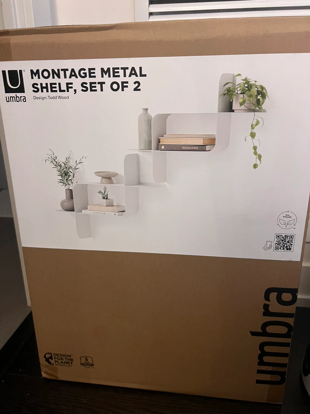 Umbra Montage Metal Wall Shelves, Set of 2 - New in Box!