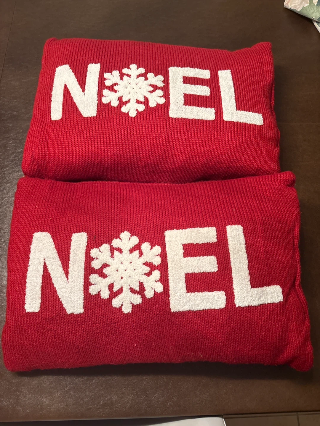 Red 'Noel' Christmas Pillows - Set of 2
