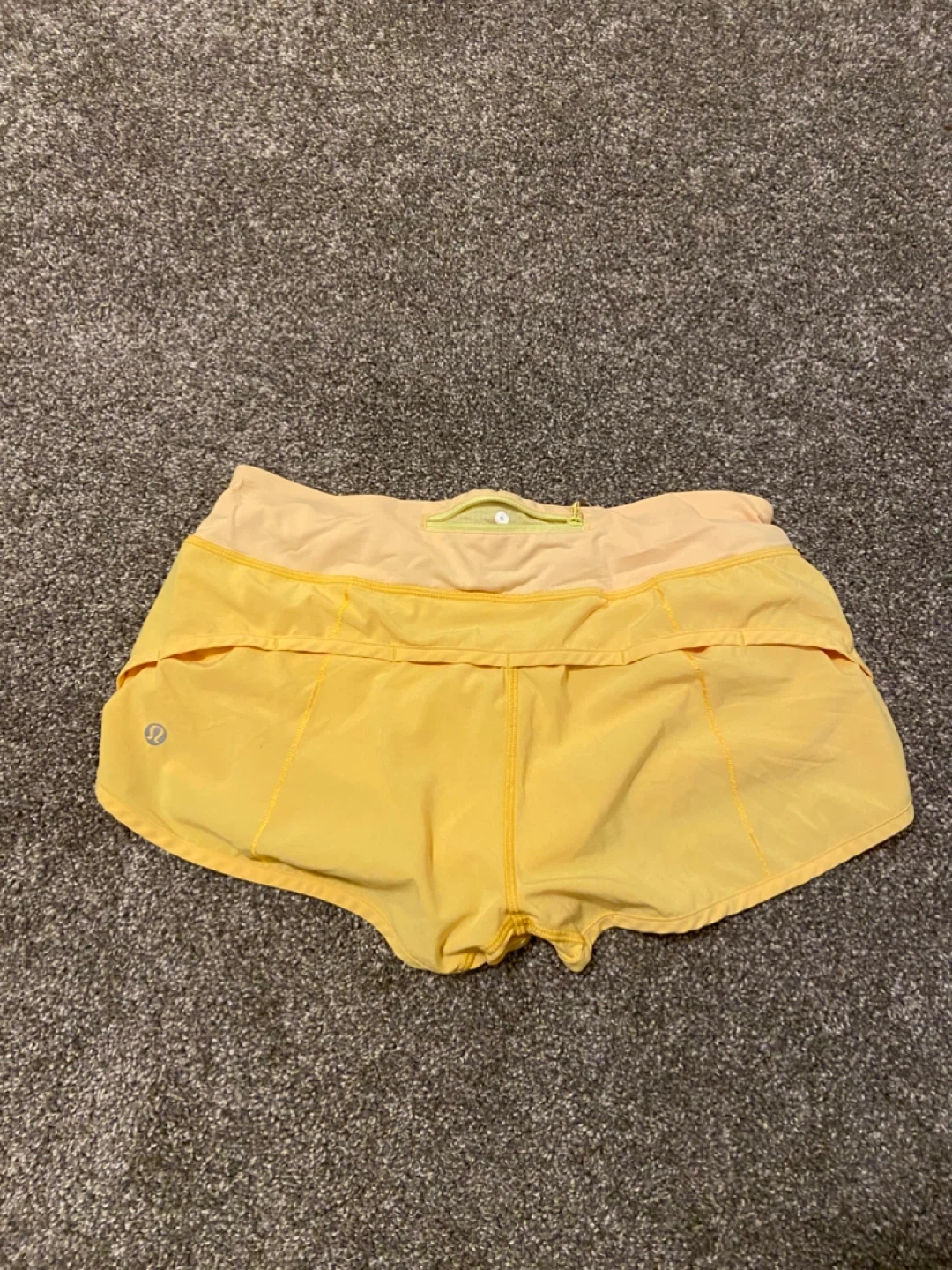 Lululemon Running Shorts - Size 6 - Yellow - photo 2