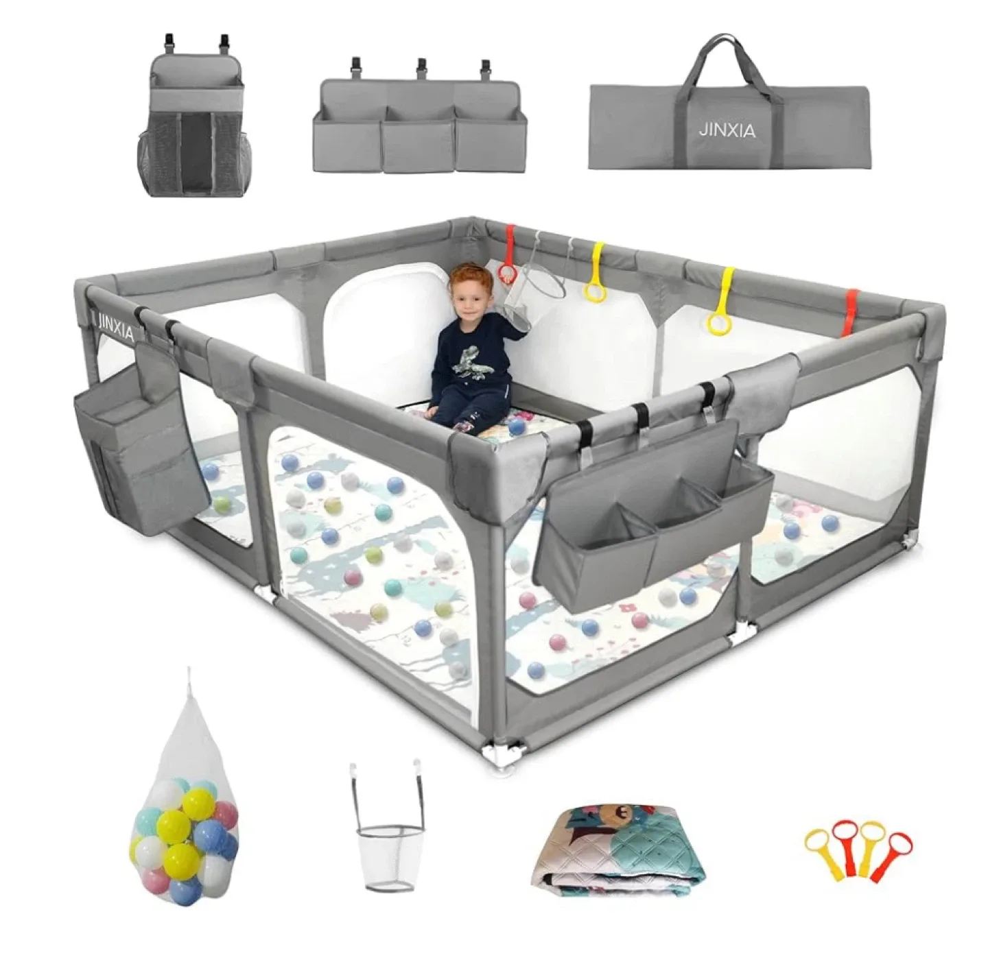 Baby Playpen with Mat 75"*59", XL for Babies and Toddlers thumbnail