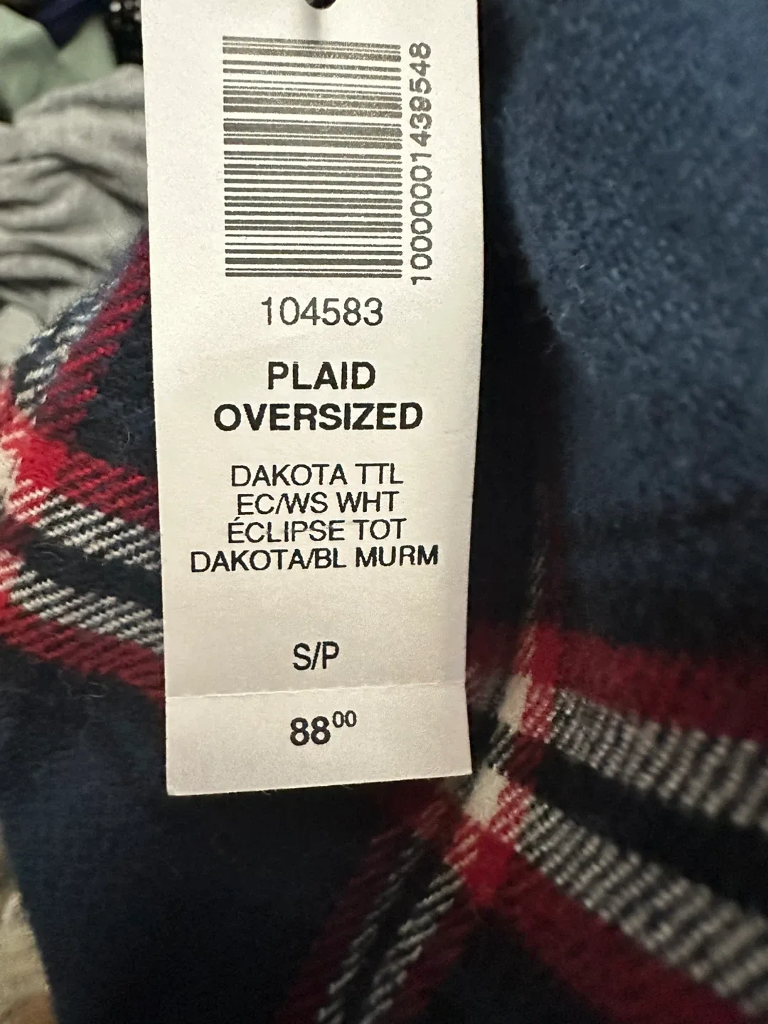 TNA Dakota Plaid Oversized Shirt - Size S🥕 image indicator(3)