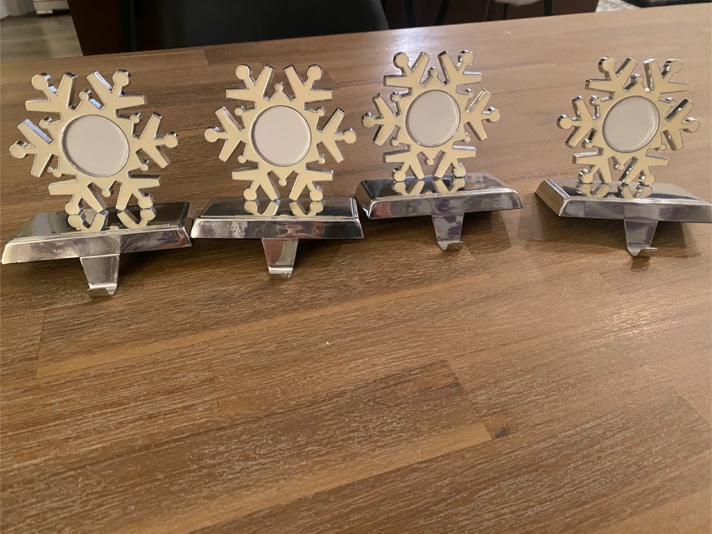 Snowflake Stocking Holders (Set of 4)