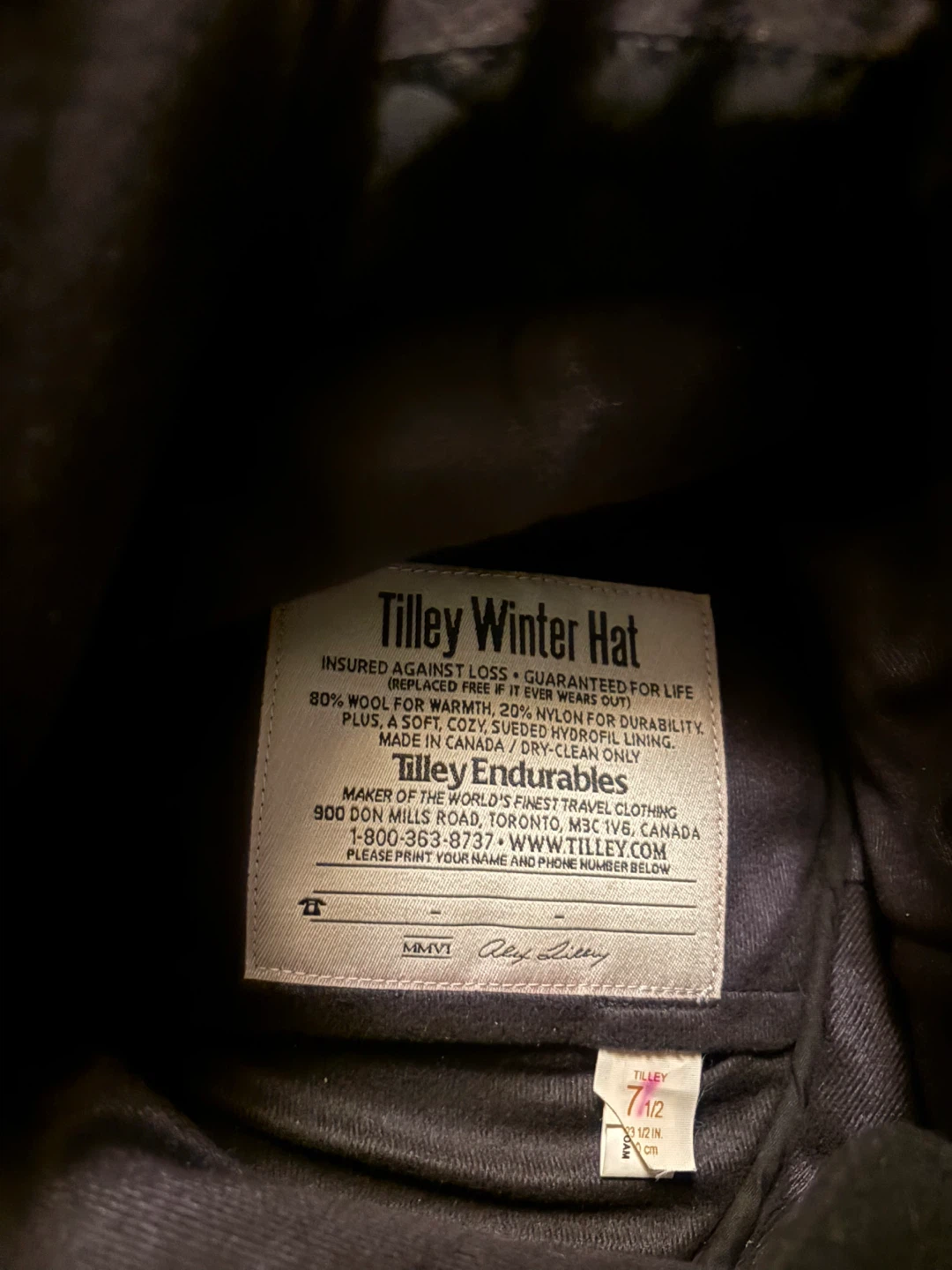 Tilley Winter Hat - Size 7 1/2 - photo 3