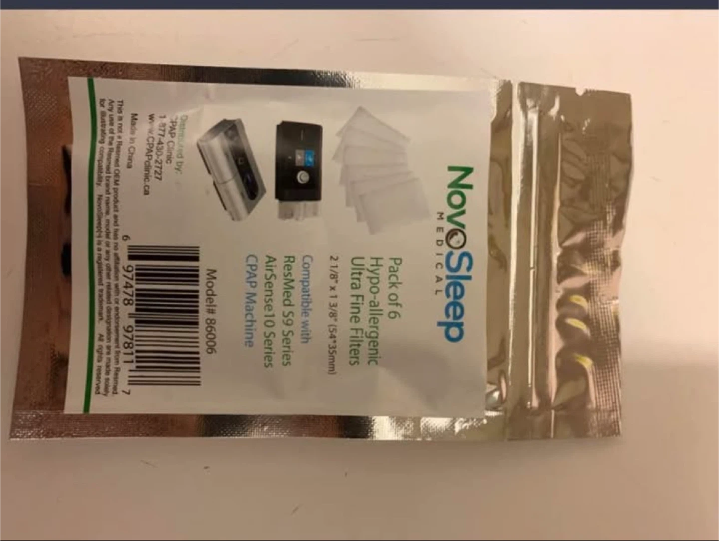 NovoSleep CPAP Filters - Pack of 6