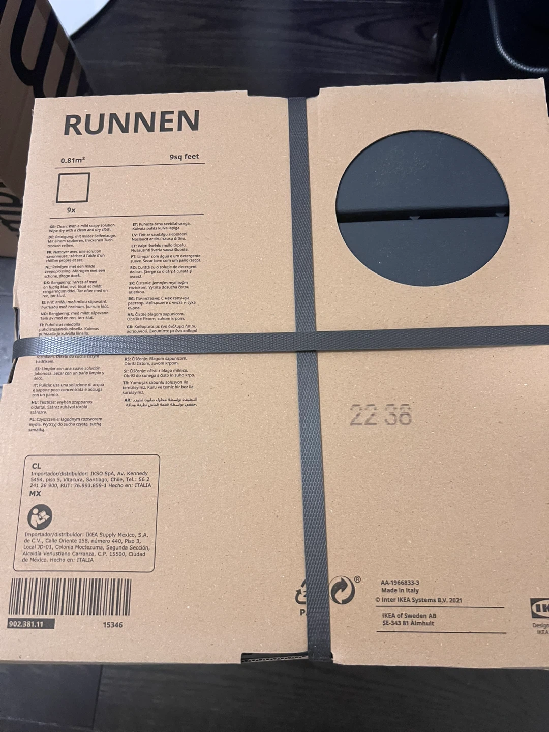 IKEA RUNNEN Decking, Dark Gray, 9 sq feet