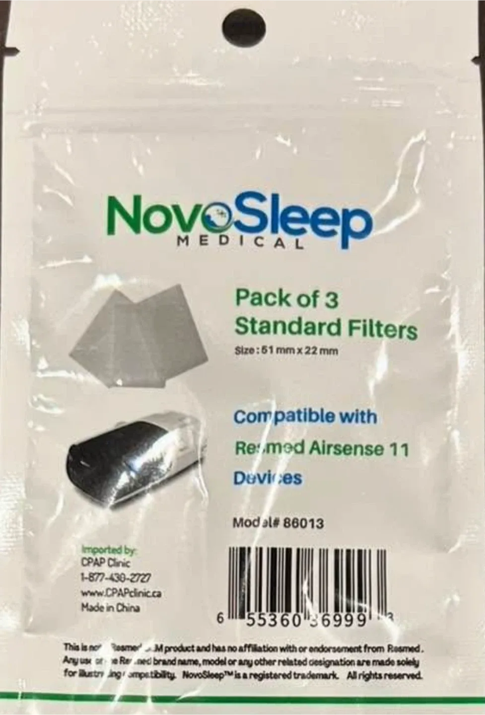NovoSleep Medical Standard Filters (3 pack) thumbnail