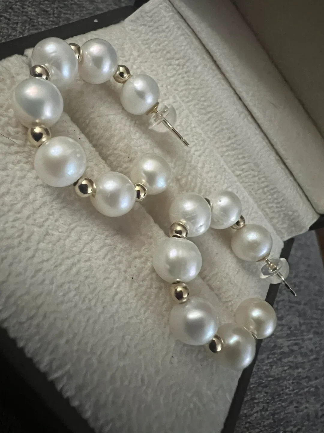 14 k Pearl and Gold Earrings