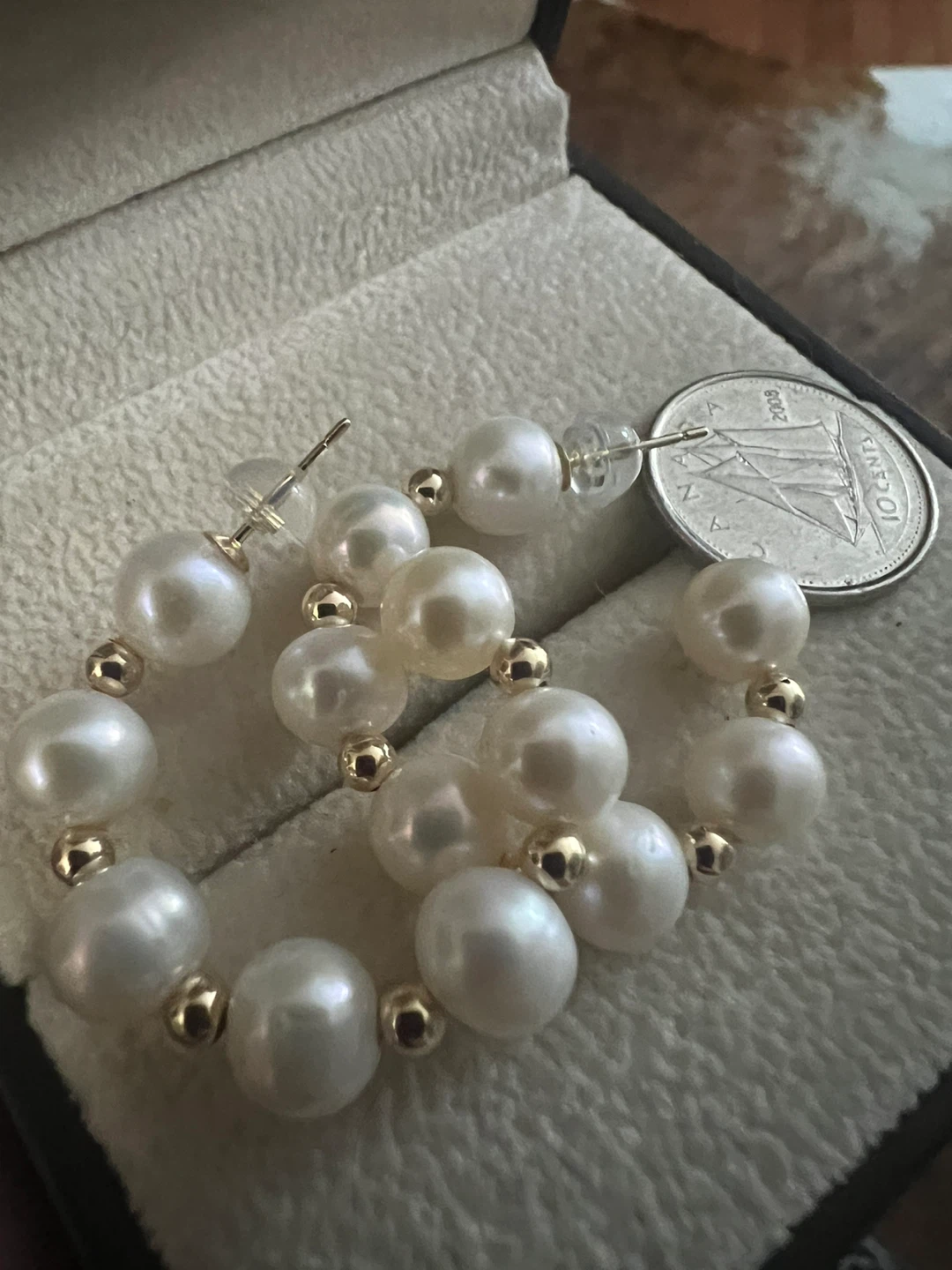 14 k Pearl and Gold Earrings - photo 4