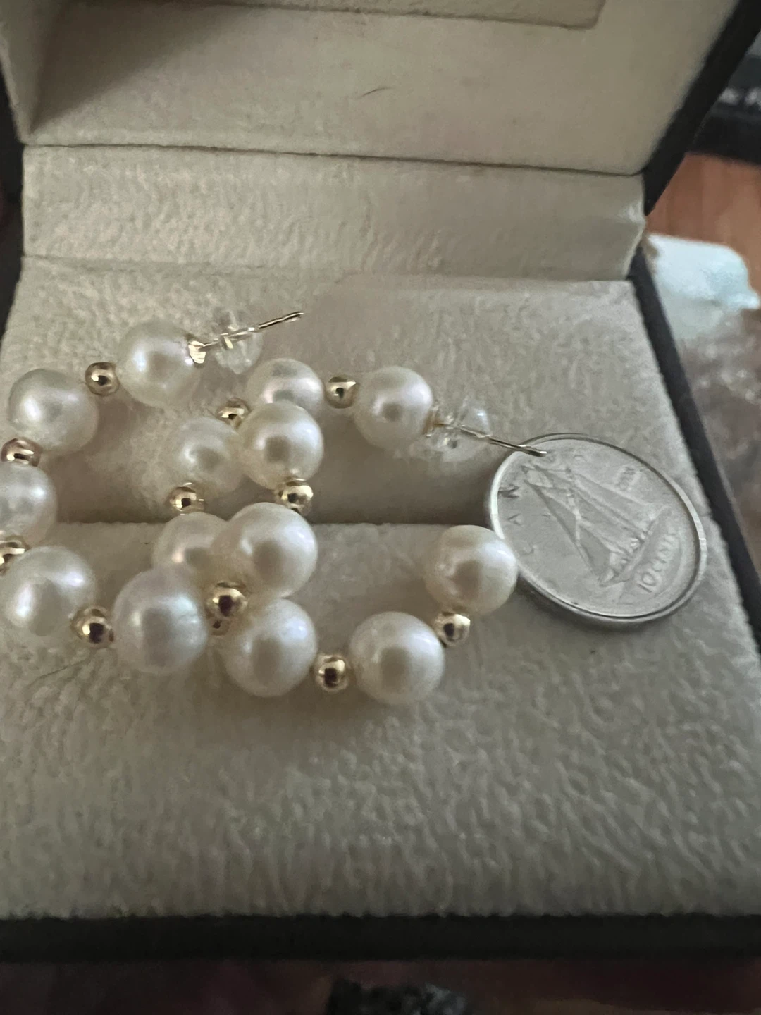 14 k Pearl and Gold Earrings - photo 3