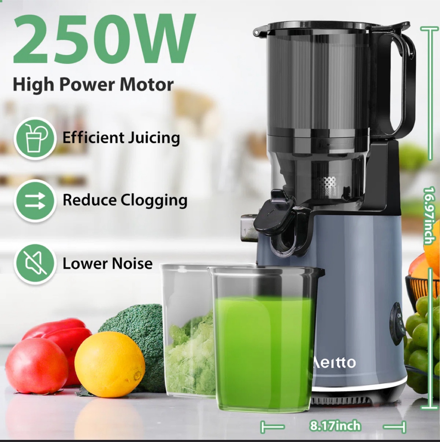 Brand New Aeitto Max5 Advanced Cold Press Juicer- Grey - photo 2