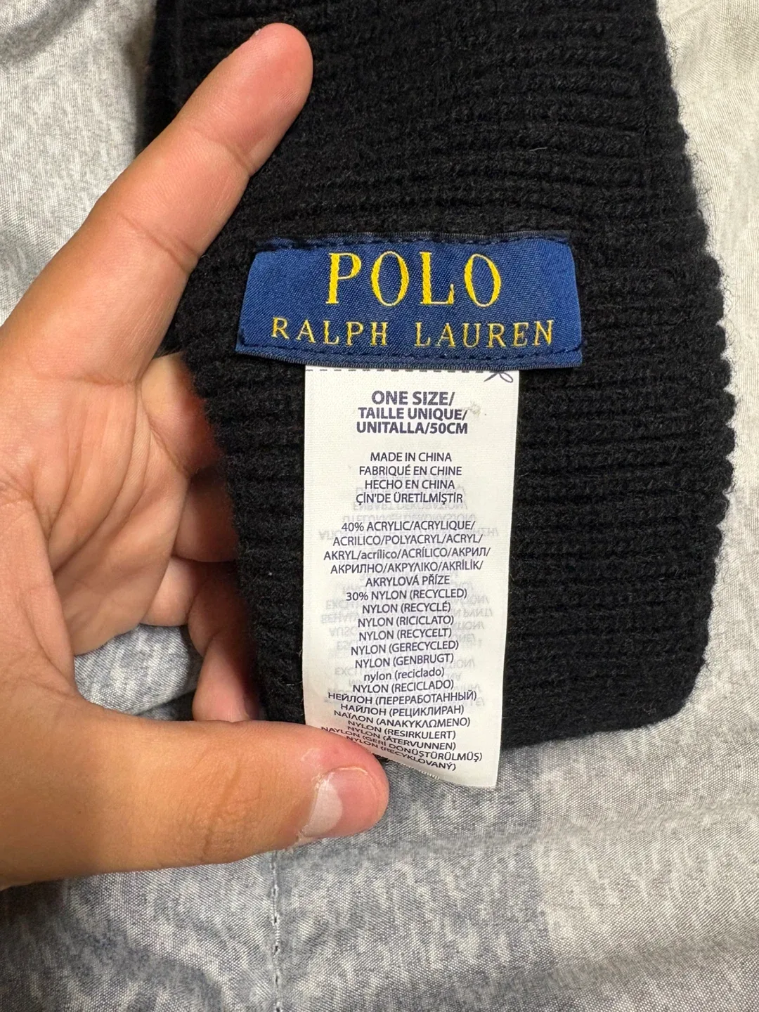 Polo Ralph Lauren Black Beanie image indicator(2)