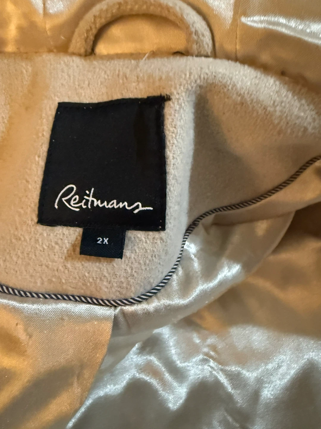 Reitmans Beige Hooded Coat - Size 2X - photo 3