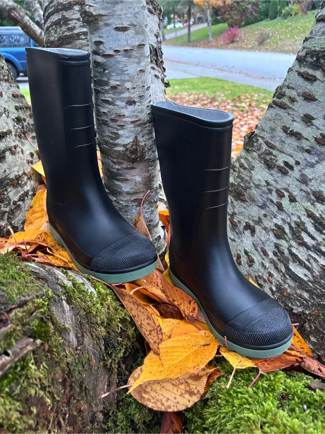 Boy’s George Black & Sage Green Gum Boots - 👦 ⛈️ Size 2 image indicator(7)