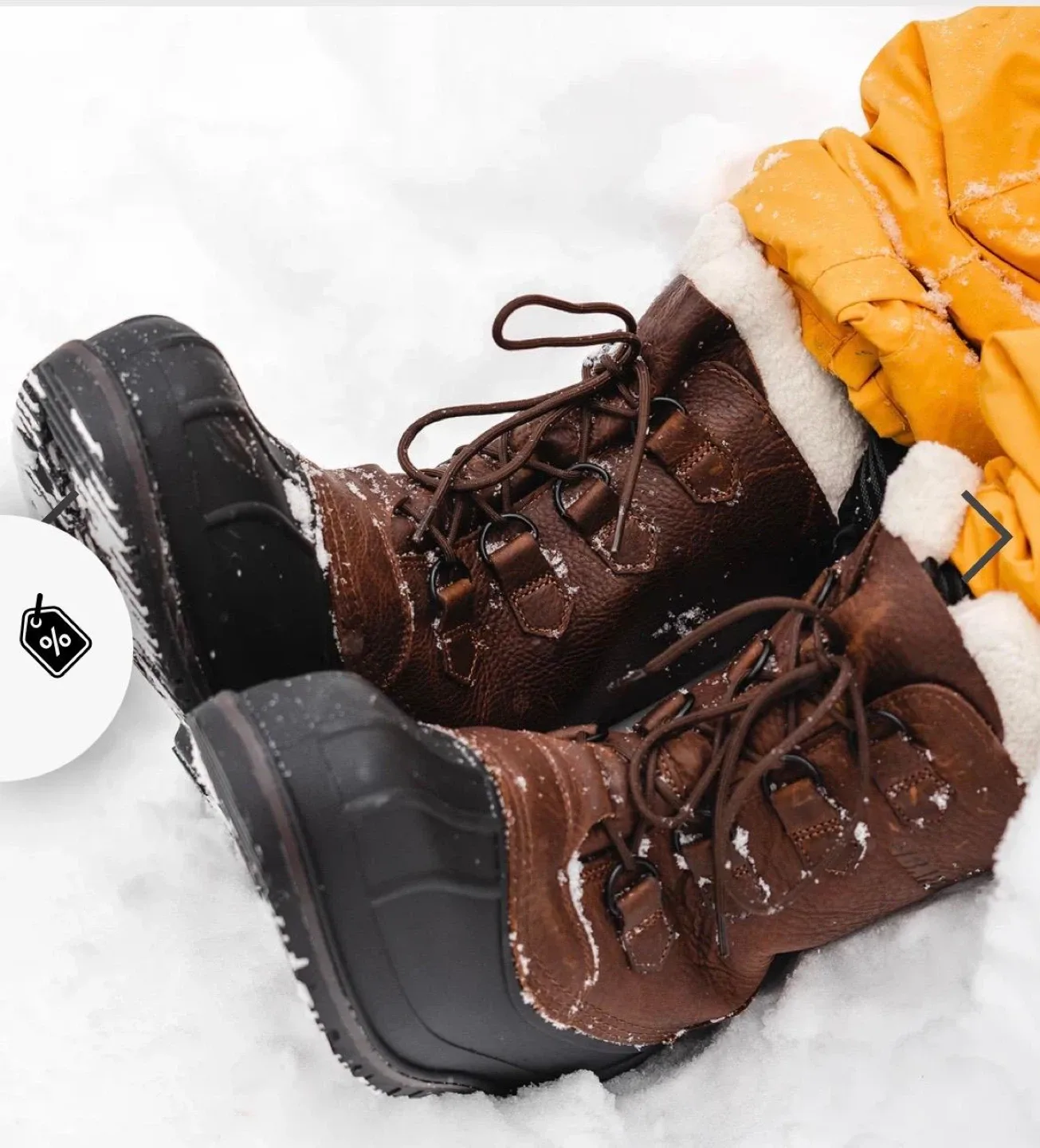 Baffin Brown Leather Winter Boots image indicator(3)