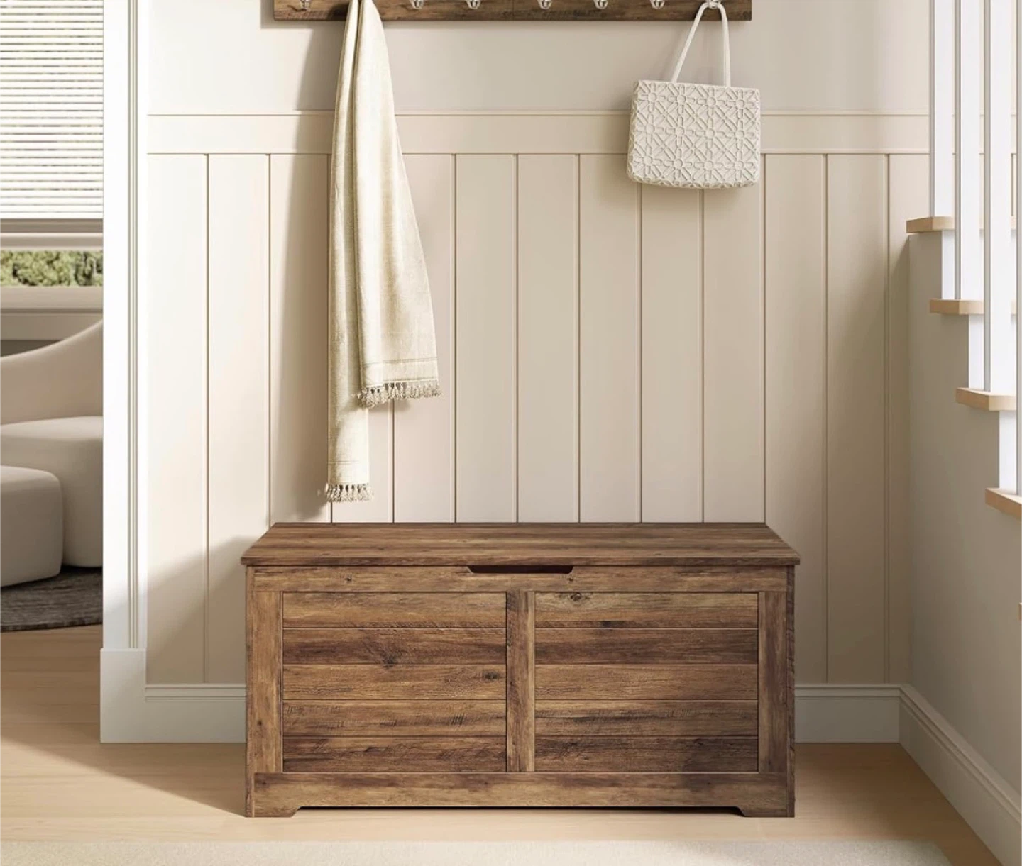 Rustic Wood Storage Trunk - photo 2