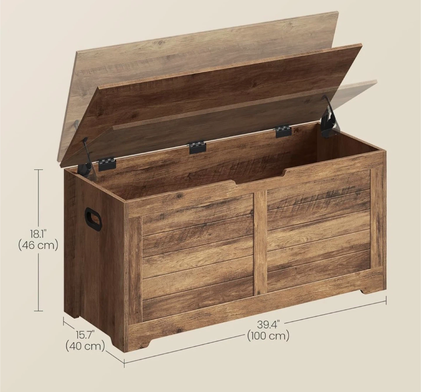 Rustic Wood Storage Trunk