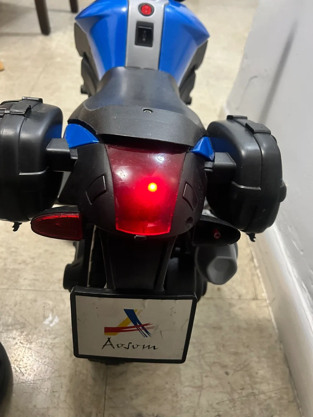 Aosom Kids Ride-On Motorcycle - Blue image indicator(4)