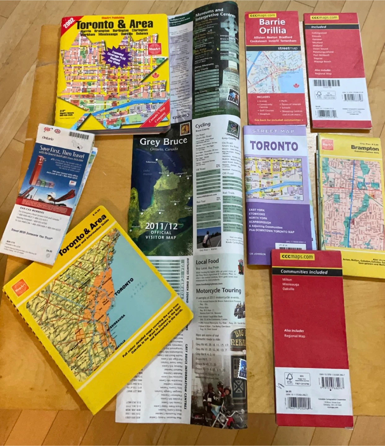 Toronto & Area, Grey Bruce, Barrie Orillia Maps