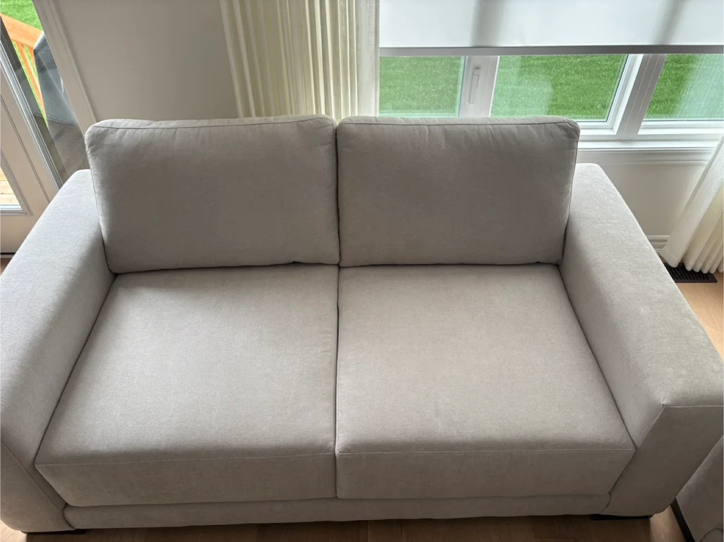 New Linen Blend Loveseat Sofa image indicator(2)