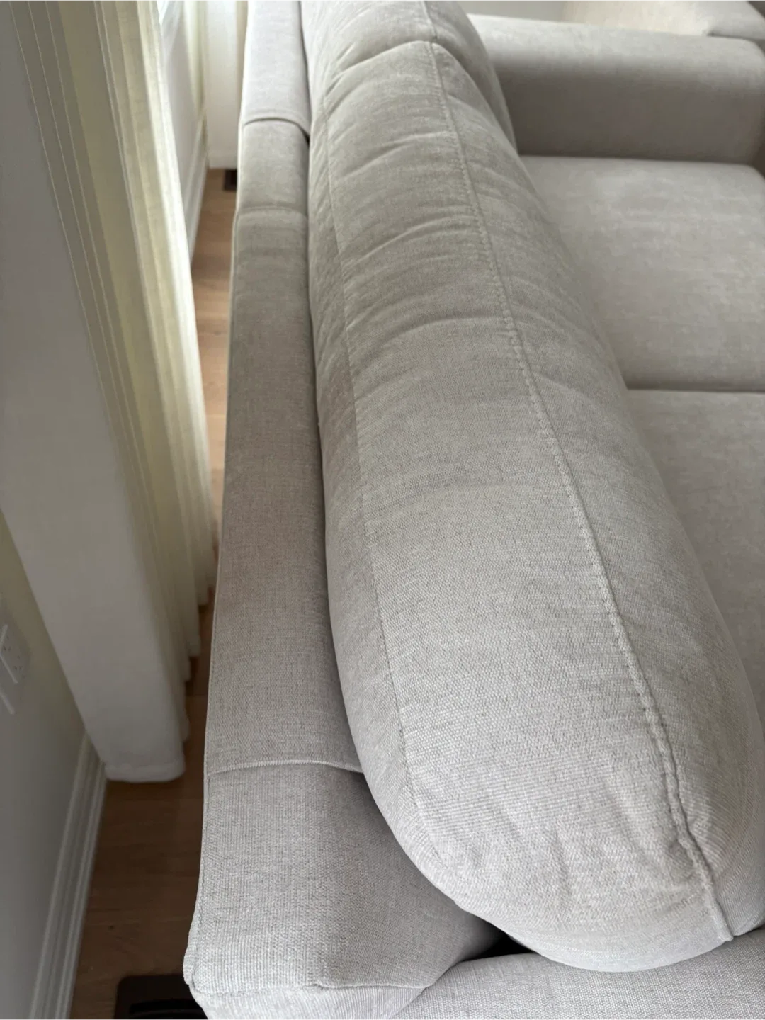 New Linen Blend Loveseat Sofa image indicator(4)