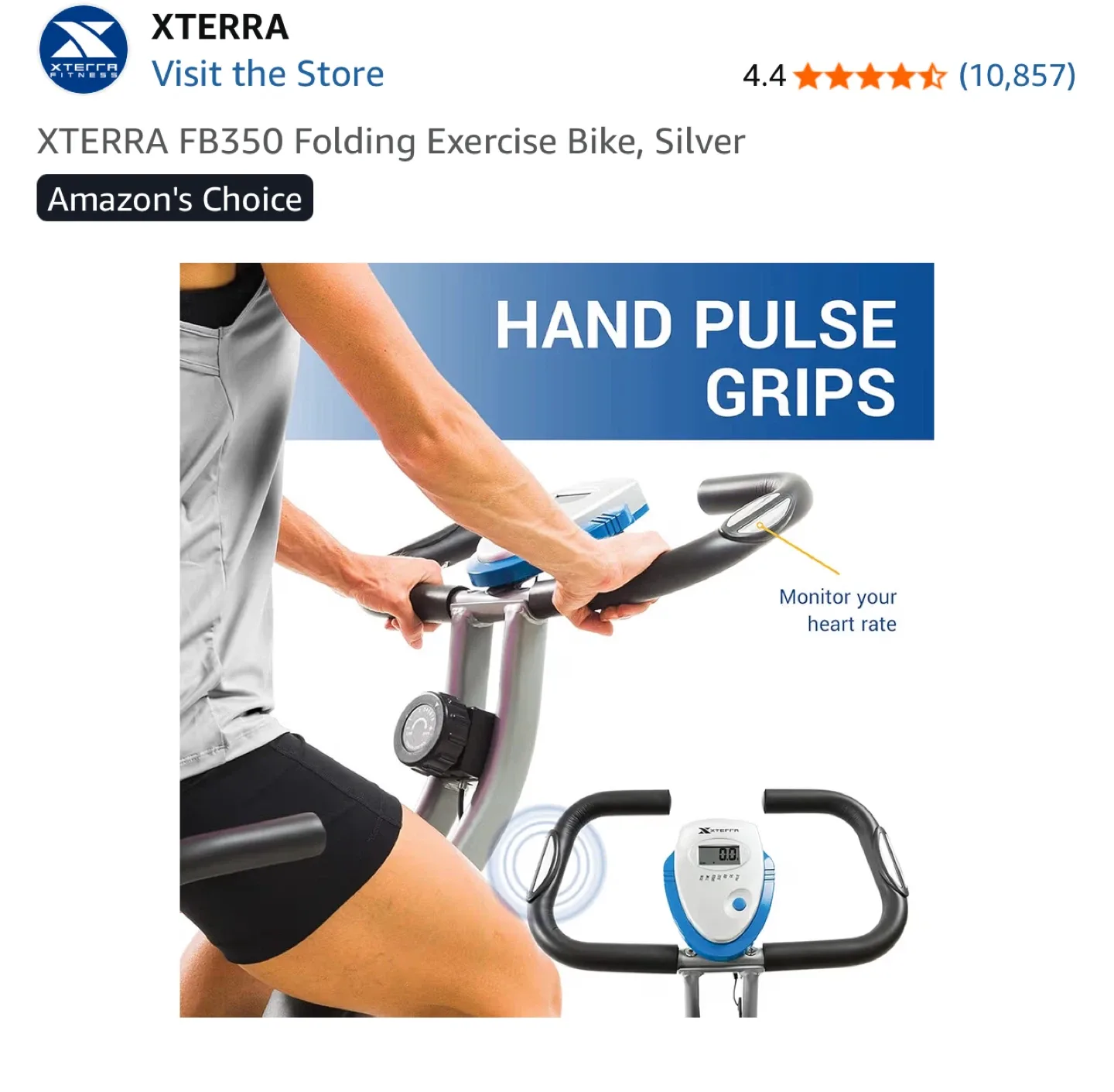 XTERRA FB350 Folding Exercise Bike (hardly used) image indicator(6)