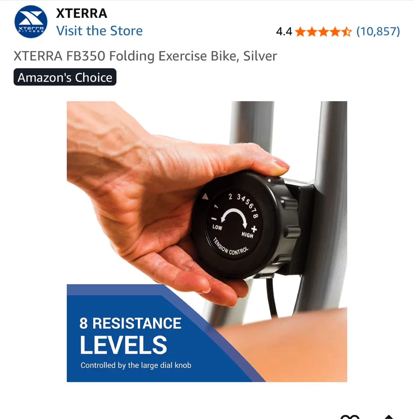 XTERRA FB350 Folding Exercise Bike (hardly used) image indicator(5)