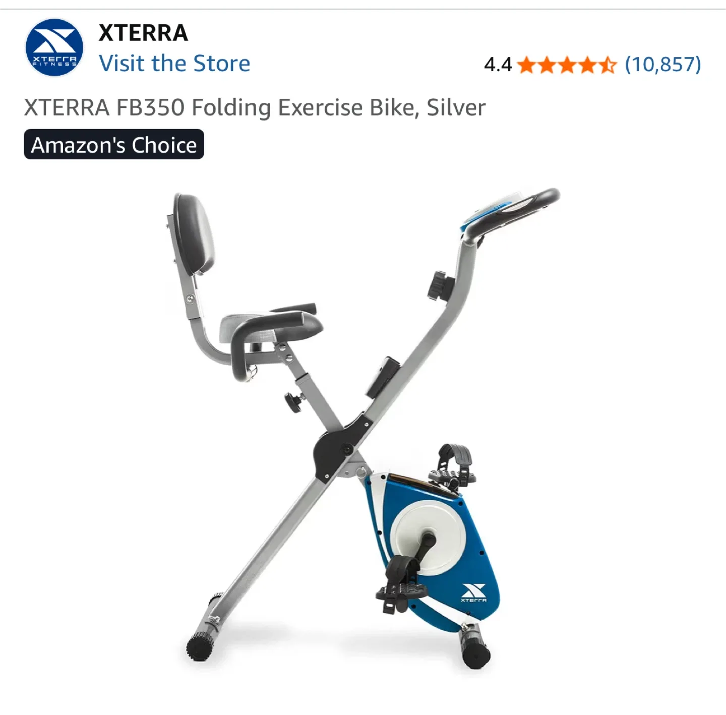 XTERRA FB350 Folding Exercise Bike (hardly used) image indicator(10)