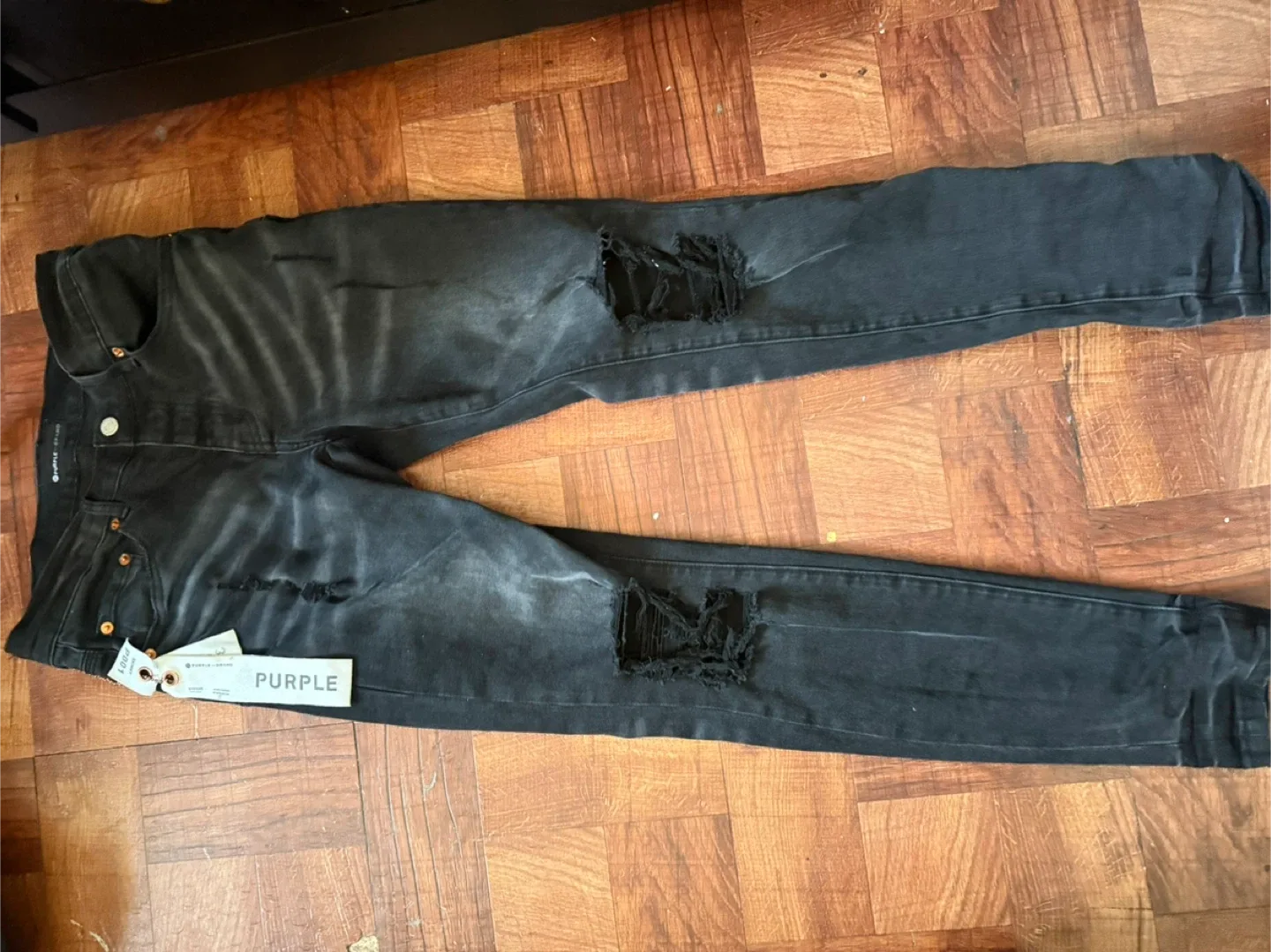 Purple Brand P002 Dropped Fit Mid Rise Slim Leg Jeans image indicator(2)