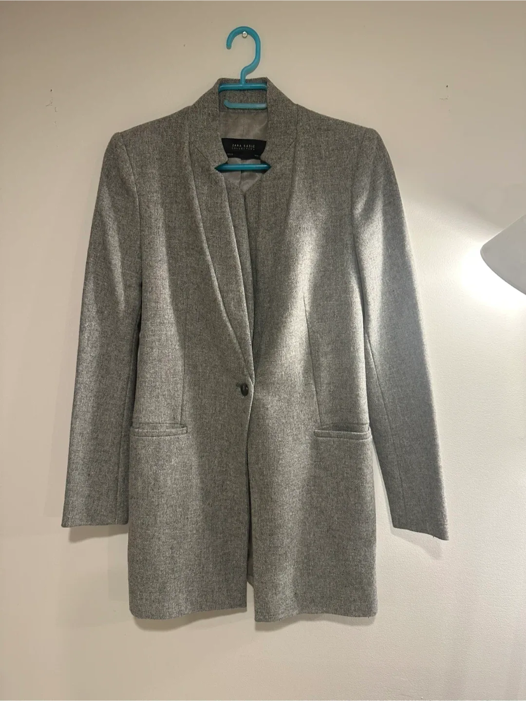 Wool Grey Coat - Zara