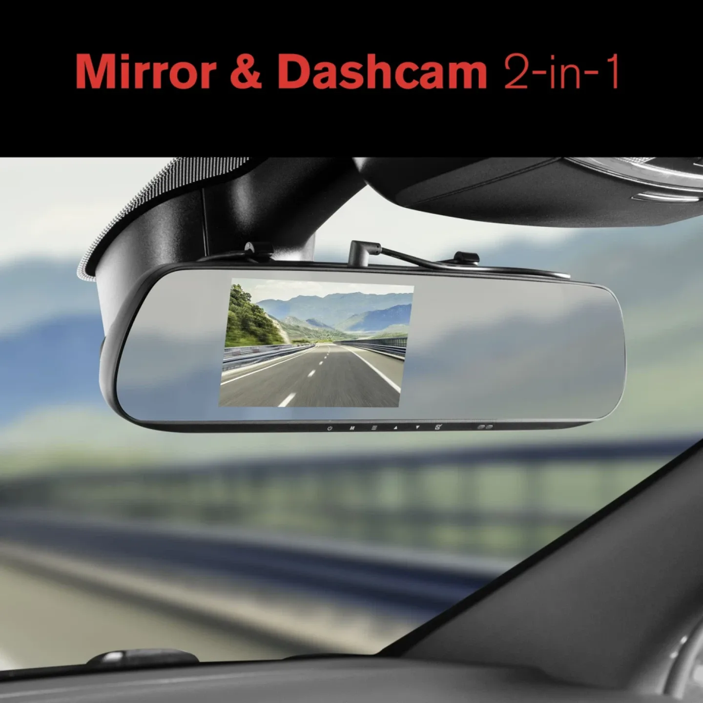 YADA 1080P Mirror Roadcam w/ 4.3" LCD Monitor image indicator(6)