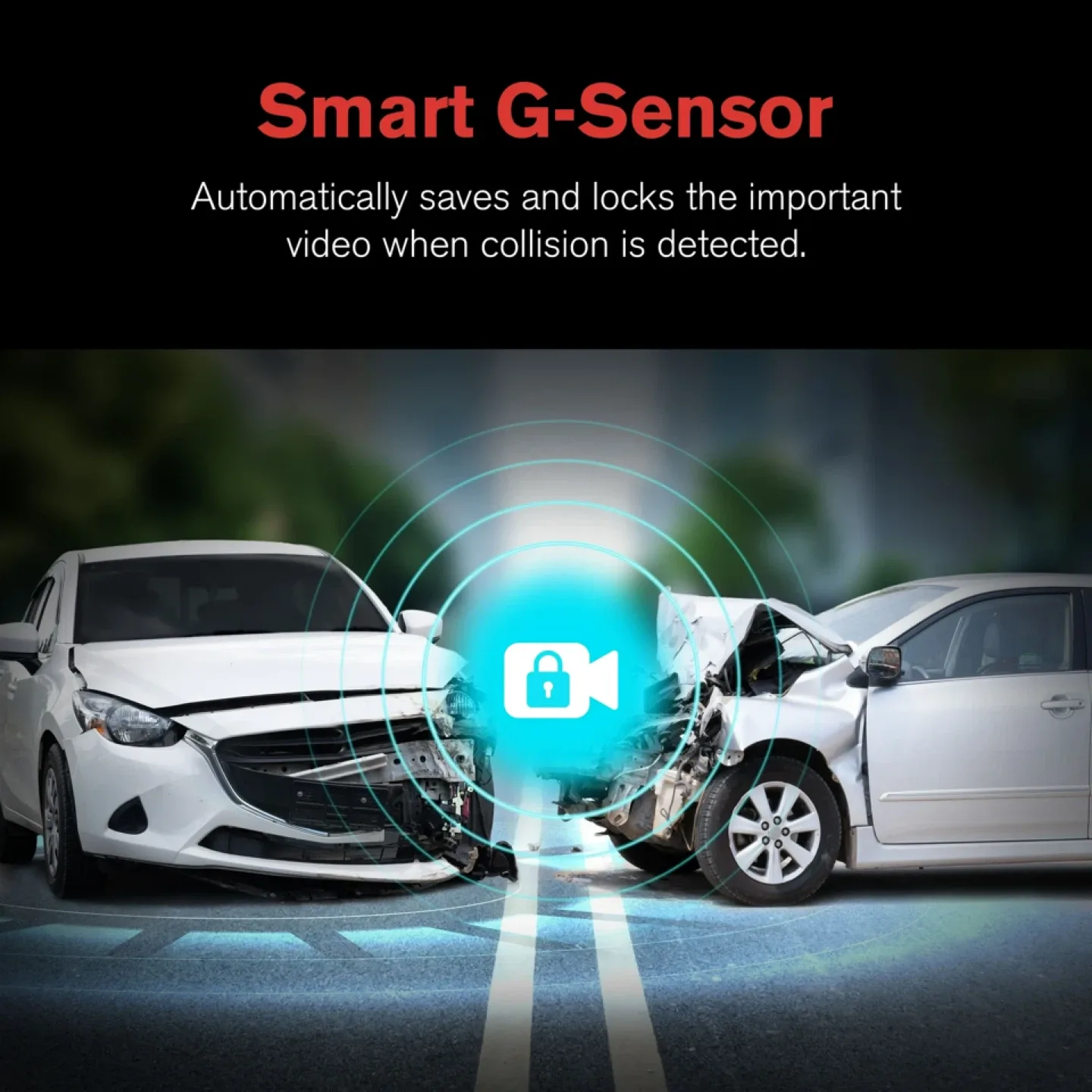 YADA 1080P Mirror Roadcam w/ 4.3" LCD Monitor image indicator(10)