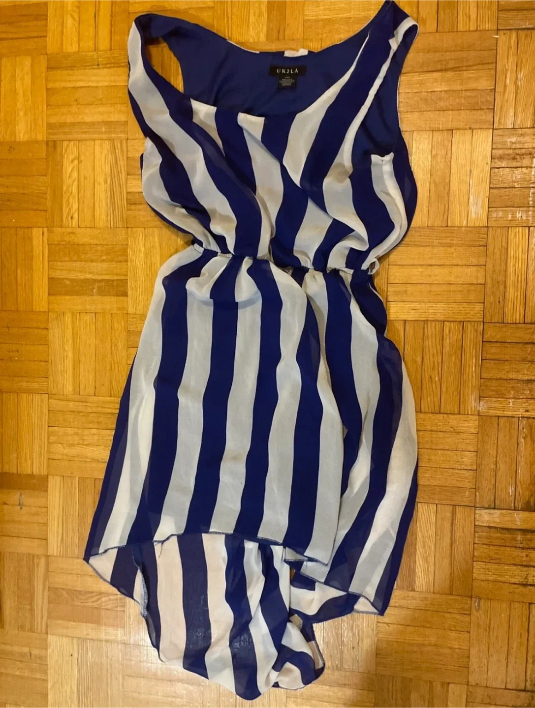 UK2LA Striped Sleeveless Dress