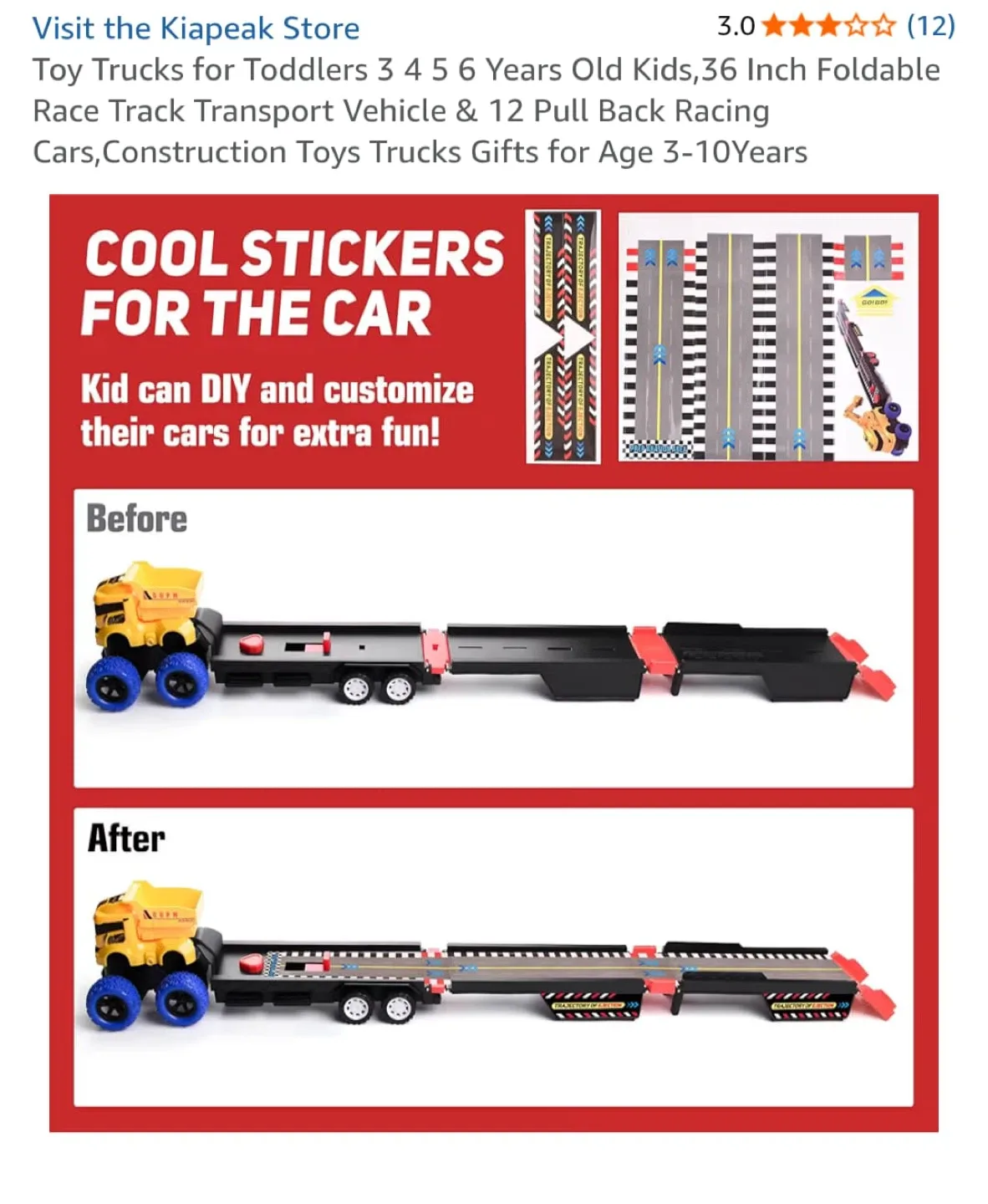 Kiapeak Toy Truck & Transport Vehicle Set image indicator(3)