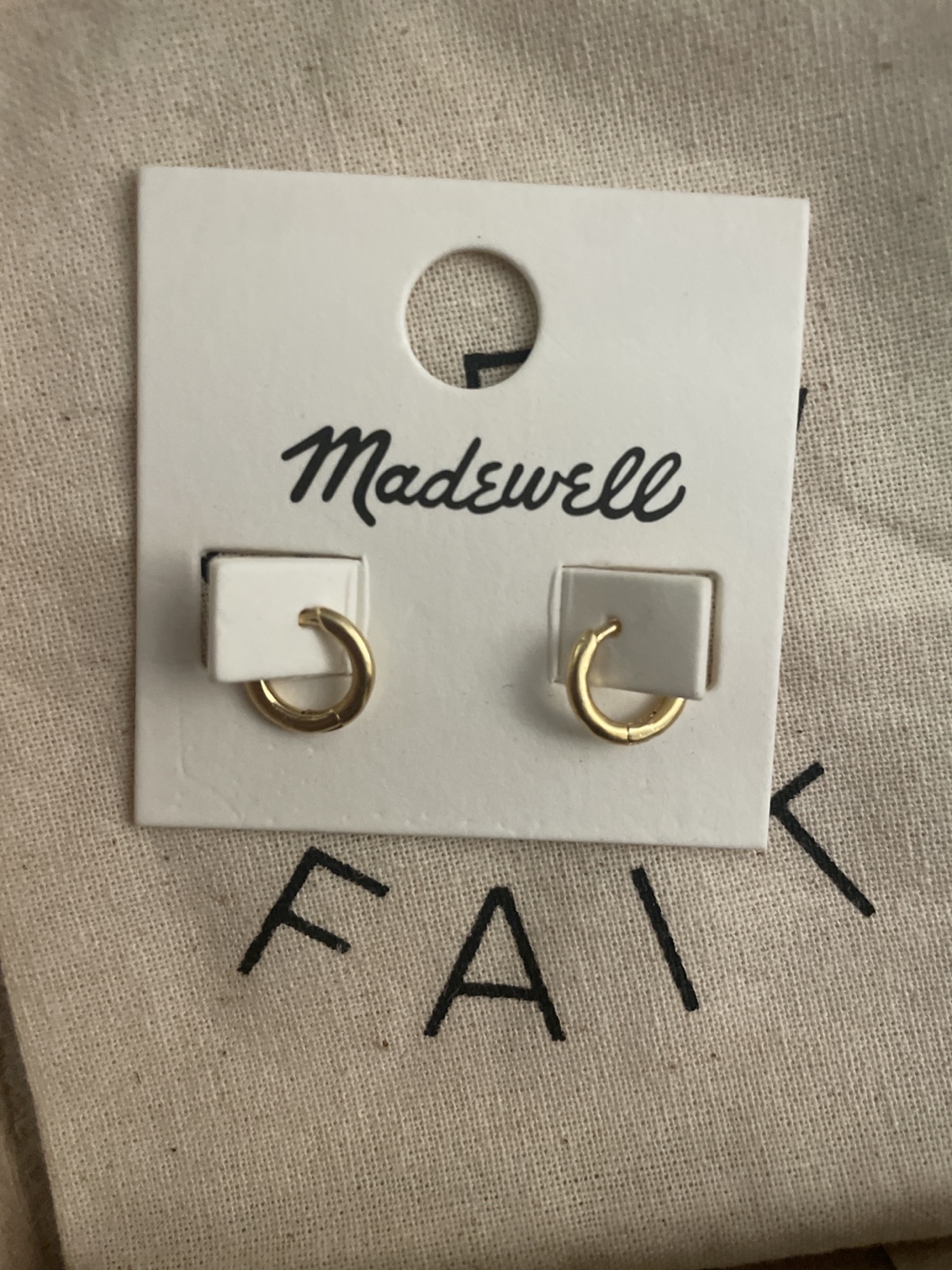 Madewell Gold Hoop Earrings - New on Card