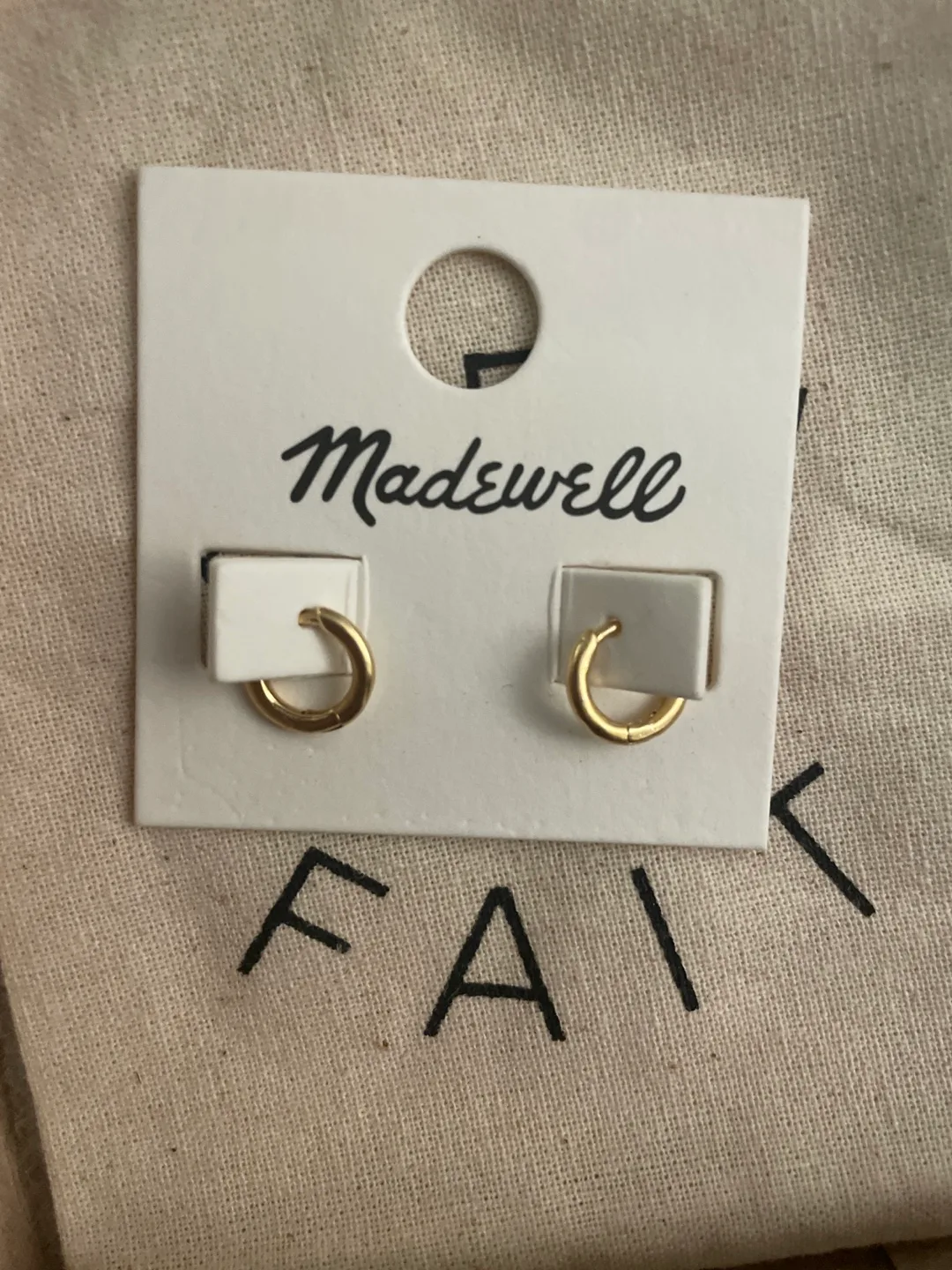 Madewell Gold Hoop Earrings - New on Card