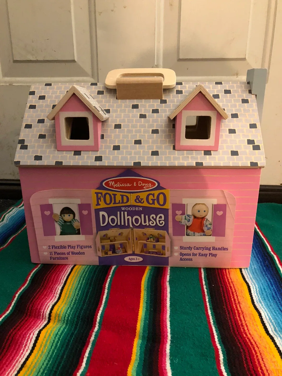Melissa & Doug Fold & Go Wooden Dollhouse image indicator(2)